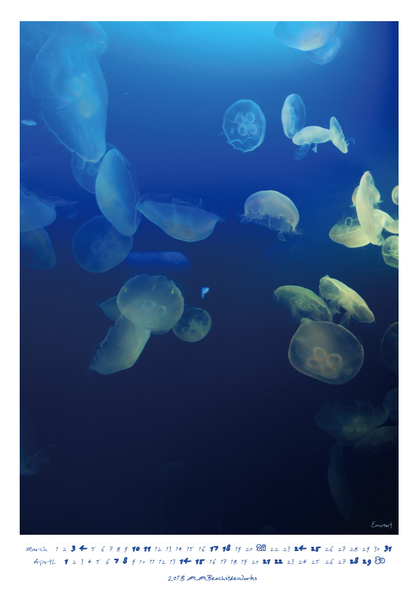 2018カレンダー3月・4月